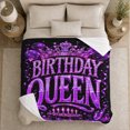thumbnail image 5 of Glittering Crown Birthday Celebration, Cozy Friendship Quote Scene, Warm Flannel Blanket for Living Room and Reading Nook, Art Lovers Friendship Gift, Artistic Home Decor, 5 of 9