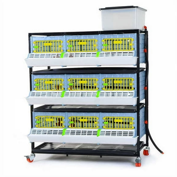 Hatching Time Grow Out Pen - 3 Layer H:9.5" (Power-Washable, Durable, ABS Plastic) | Cimuka