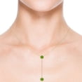 thumbnail image 4 of Angara Collier Péridot Naturel - Collier Style Lariat Péridot Rond 2,8 ct en Or Jaune 14K pour Femmes, 4 of 8