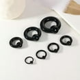 thumbnail image 4 of QQTDFG 1 Pair Large Size Acrylic Captive Bead Rings Black BCR Septum Ring Ear Piercing-4G(5mm), 4 of 9