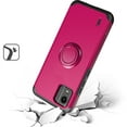 thumbnail image 4 of For Nokia C110 Tough Strong  Hybrid With Ring Stand Case Cover - Hot Pink, 4 of 10