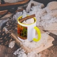 thumbnail image 5 of 3dRose, USA, New York, Adirondack Mountains. Abstract of forest., 11oz Two-Tone Yellow Mug, 5 of 7