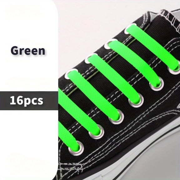 GYTY 16pcs shoelaces, easy to remove, suitable for both men and women, no need to tie shoelaces, detachable elastic silicone shoelaces, suitable for board shoes and casual shoes