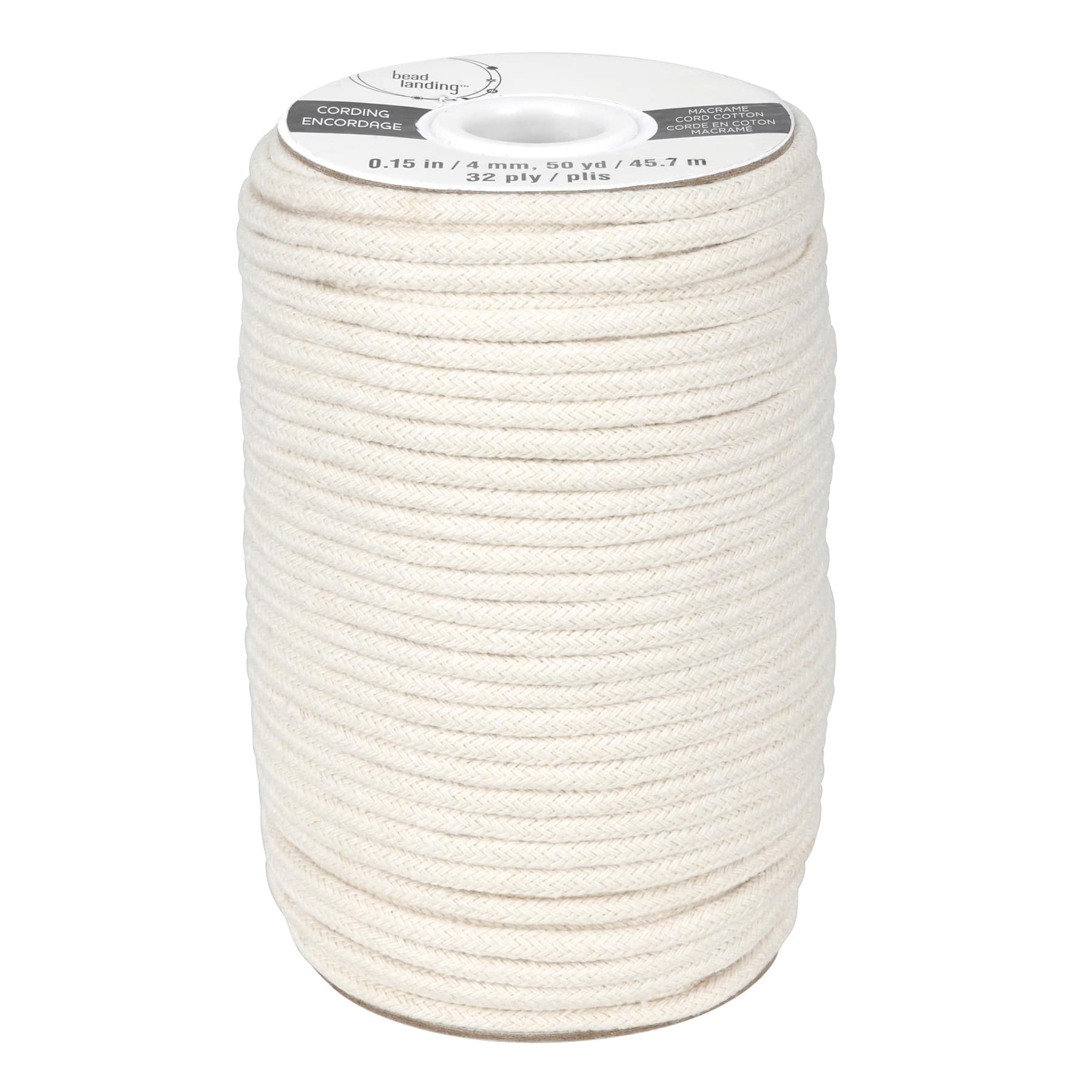 MICHAELS Bulk 8 Pack 4mm Natural Cotton Macramé Cord by Bead Landing