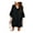 Black, variant on MLANM Women Summer T-Shirts Dress V Neck Casual Loose Mini Swing Shift Dresses, S Black
