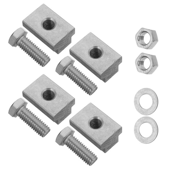 4 Sets Truck Bed Rail Bolts Nuts Cargo Tie down Mount Slot Silver