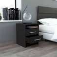 thumbnail image 3 of TUHOME Eter Nightstand Engineered Wood Nightstands in  Black, 3 of 8