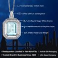thumbnail image 2 of Gem Stone King 6.04 Ct Emerald Cut Sky Blue Topaz 925 Sterling Silver Pendant, 2 of 5