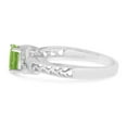 thumbnail image 4 of 10k White Gold Oval Peridot And Diamond Ring, 4 of 6