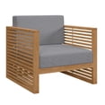 thumbnail image 6 of Modway Carlsbad 6-Piece Teak Wood Outdoor Patio Set in Natural/Gray, 6 of 8