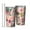 Dogs With Flowers, variant on Cute Cartoon Pug 10oz Tumblers Stainless Steel Tumbler with Lid and Straw,Vacuum Insulated Double Wall Travel Tumbler Cups with Cleaning Brush for Coffee, Tea