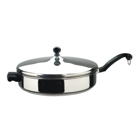 Farberware Classic Series Stainless Steel 4-1/2-Quart Covered Saute Pan with Helper