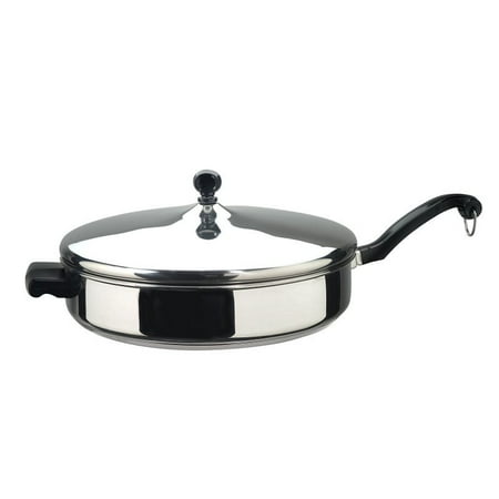 Farberware Classic Pan Farberware Classic Series Stainless Steel 4-1/2-Quart Covered Saute Pan with Helper Handle ()