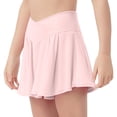 thumbnail image 5 of Comdrip Running Shorts for Women, Ladies' Butterfly Shorts with Pocket Sports Shorts 2 in 1 Elegant Running Shorts Casual Shorts Ruffle Shorts Women Light Pink M, 5 of 5