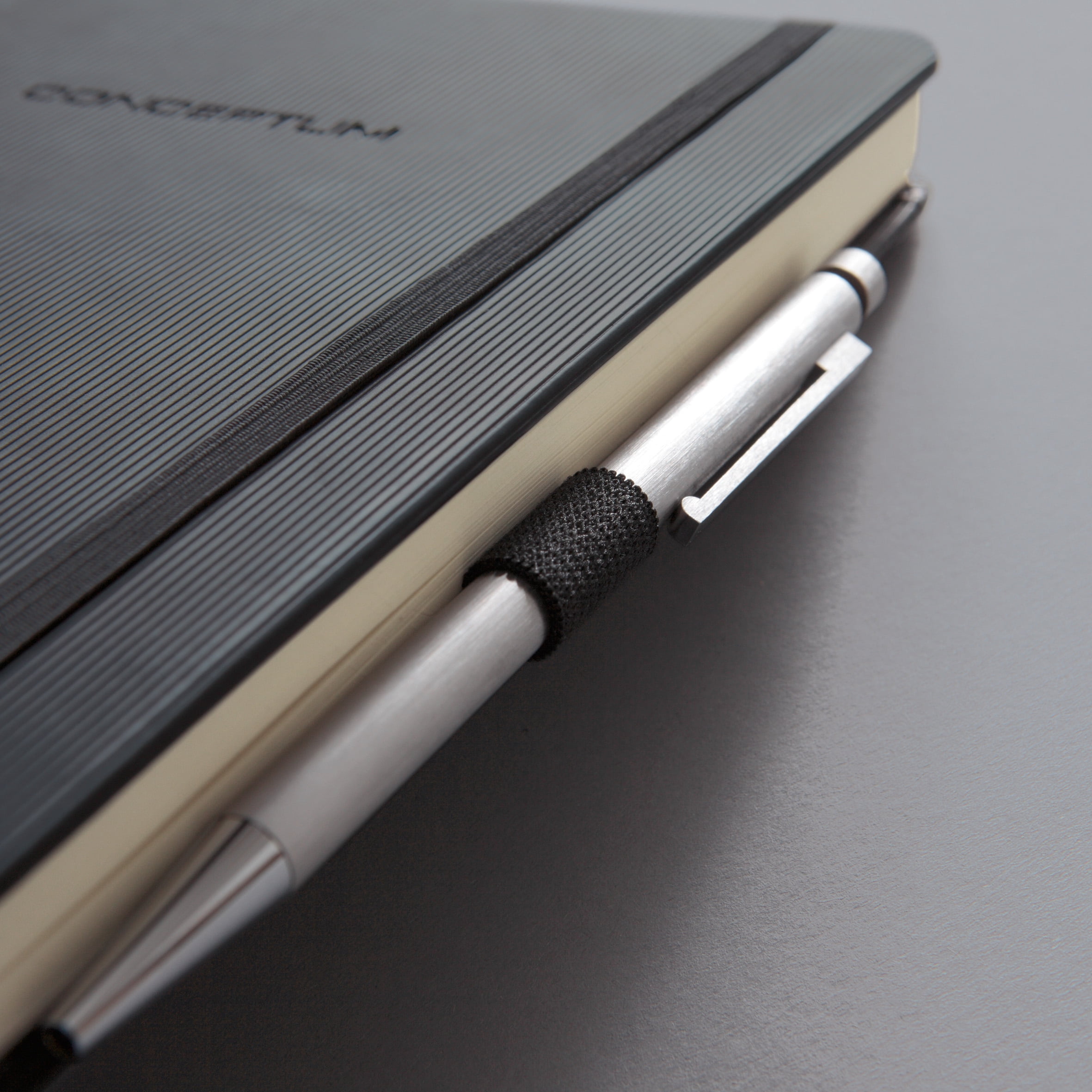 Sigel Hardcover Lined Notebook with Elastic Closure, Black, A4 Extra Large Size (SGA4HEL-BK)