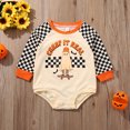 thumbnail image 2 of Gupgi Halloween Bodysuits for Baby Girls Boys Contrast Color Long Sleeve Sweatshirt Romper, 2 of 9