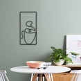 thumbnail image 4 of Línea de decoración de arte de pared de Metal minimalista, Mural de pared, esculturas de pared, pintura en forma de café para oficina, cocina, decorac estilo D perfecl Escultura de pared, 4 of 8