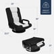 thumbnail image 3 of Songqin Swivel Gaming Chair 360 Degree Multipurpose Floor Chair Rocker for TV, Reading, Playing Video Games w/Lumbar Support, Armrest Handles, Adjustable Foldable Backrest - Black/White, 3 of 16