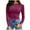 Hot Pink, variant on Idoravan Womens T Shirts Long Sleeve Crew Neck Basic Tee Women's Fall Fashion Long Sleeve Stretch Slim Fitted Ribbed T-Shirt Blouse Solid Basic Tops Blue S