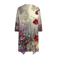 thumbnail image 5 of QATAINLAV Summer Cardigan for Women 2024, Light Weight Flowy Hem 3/4 Sleeve Kimonos Fall Trendy Floral Print Shawl Duster Cardigans Outdoor Outerwear Best Sales Today Multicolor 3XL, 5 of 6