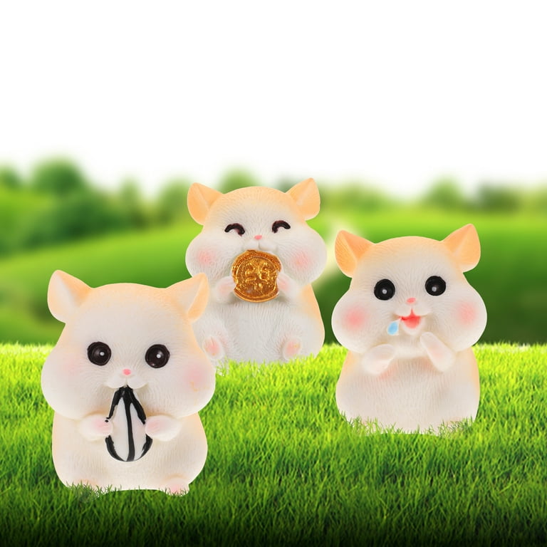 Frcolor 1 Set of Realistic Hamster Cheese Decor Hamster Figurines