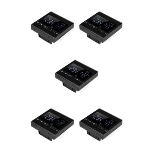 Controlador de calefacción de suelo eléctrico Kenally termostato pantalla táctil LCD Negro
