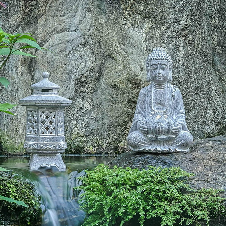 Teresa's Collections 12.6'' Pagoda Garden Statue with Solar Teresa's Collections 12.6'' Pagoda Garden Statue with Solar