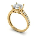 thumbnail image 2 of Clara Pucci 14K Yellow Gold 2.3ct Moissanite Solitaire with Accents Ring, 2 of 8