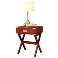 thumbnail image 4 of Hassch Rustic Nightstand Wood End Table Side Table with 1 Storage Drawers, Red, 4 of 10