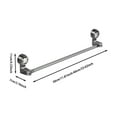 thumbnail image 3 of Extendable 12-24 inch Suction Cup Towel Bar,Bath Shower Towel Holder Shower Door Adhesive Towel Bar Suction Towel Rack (Suction Cup, Chrome), 3 of 5