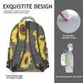 thumbnail image 5 of "Floral Fashion Backpack with Sunflower & Wildflower Design for Women & Girls - Large Capacity Waterproof School Bag for College Students, Laptop Compartment, Ergonomic Shoulder Straps for Comfort", 5 of 6