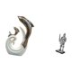 thumbnail image 5 of Estatua de delfín de cerámica, escultura blanca, figura decorativa, estatua de caballero, arte coleccionable, artesanía con material de resina, adecua, 5 of 8