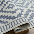 thumbnail image 4 of Mark&Day Outdoor Rugs, 5x7 Bushong Modern Indoor/Outdoor Denim Area Rug, Non Shedding Blue Ivory Carpet for Patio, Porch, Deck, Bedroom, Living Room or Kitchen (5'3" x 7'), 4 of 5