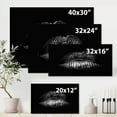 thumbnail image 4 of Designart ' Sexy Golden Metallized Woman Lips I ' Modern Canvas Wall Art Print, 4 of 4