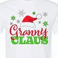 thumbnail image 4 of Inktastic Granny Claus with Christmas Santa Hat and Snowflakes T-Shirt, 4 of 5