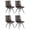 Brown, Gunmetal, variant on Aiken Upholstered Dining Side Chair Charcoal (Set of 4)