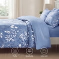 thumbnail image 3 of U by Bedsure King Comforter Set Blue, Bed in a Bag King Size Bedding, 7-Pieces Botanical Flowers Spring Comforter, Sheets, Pillowcases & Shams, 3 of 7