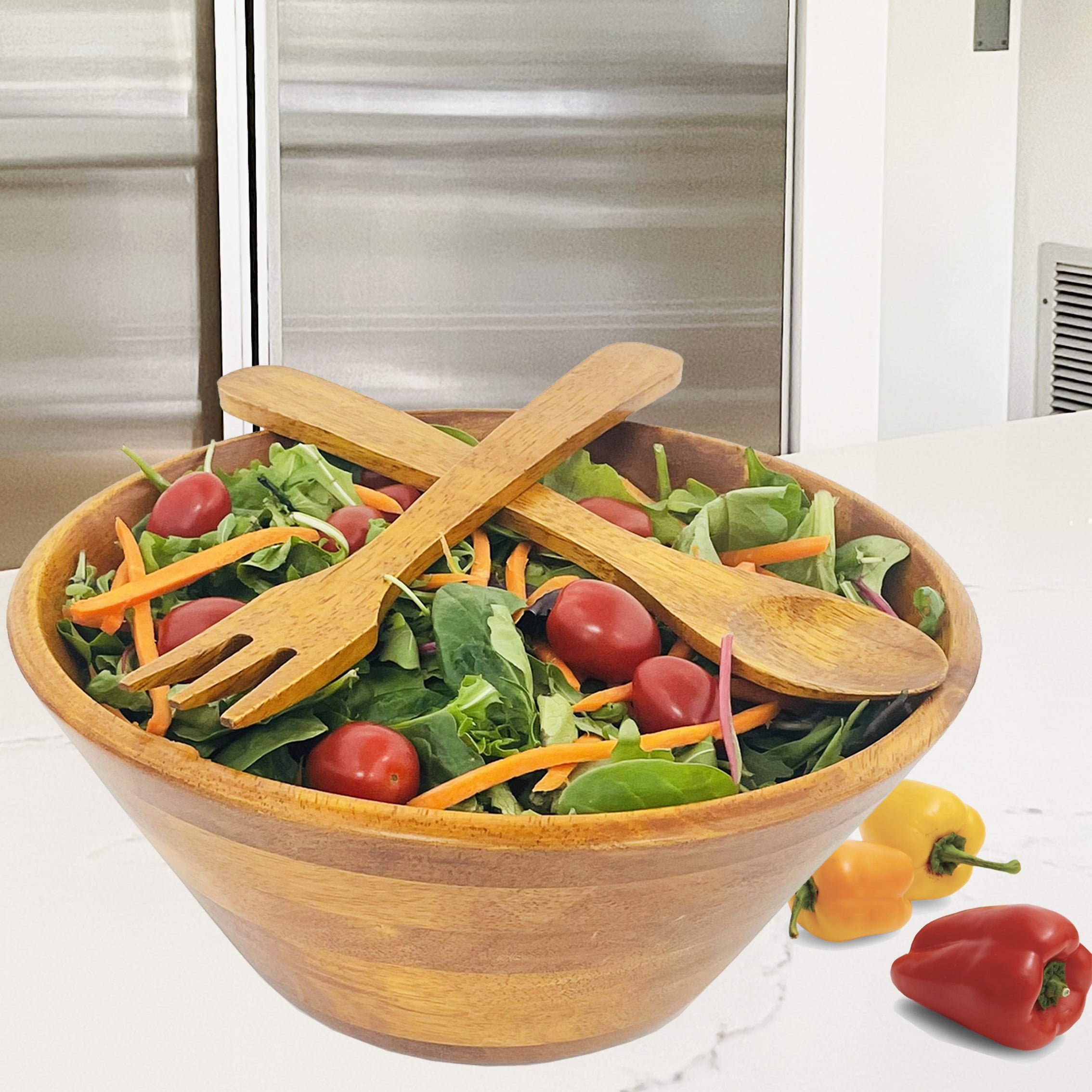 Woodard & Charles ~ Salad Bowls & Sets ~ 3 Piece Large Salad Bowl