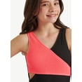 thumbnail image 3 of Justice Girls One Piece Color Block Wrap Swimsuit, sizes XS-XL, 3 of 6