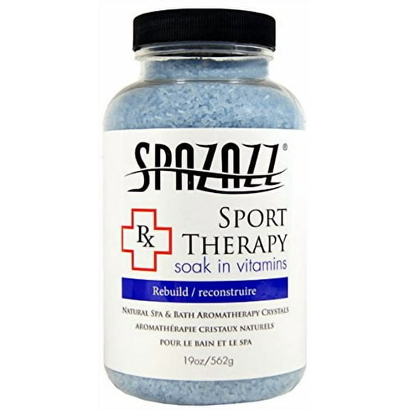 Spazazz SPZ-607 19 oz Aromatherapy Spa & Bath Crystals, Sport Therapy Rebuild