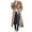 Khaki, variant on Women Winter Warm Trench Long Coat Outwear Lapel Wool Jacket Overcoat Plus