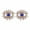 White, variant on Fashion Eye Stud Earrings for Women Colorful Cubic Zirconia Crystal Big Evil Eye Statement Studs Earring