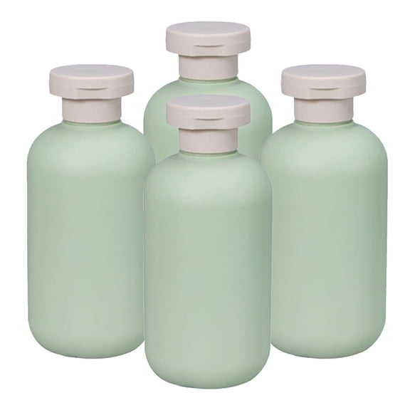 WHAMVOX 4 Pcs Dispenser Travel Toiletries Shampoo Bottles Conditioner Green