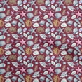 thumbnail image 1 of oneOone Cotton Poplin Twill Magenta Fabric Sea Shells Pattern Quilting Supplies Print Sewing Fabric By The Yard 56 Inch Wide, 1 of 6