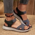 thumbnail image 6 of Eltusu Women Platform Sandals, Ankle Strap Open Toe PU Comfort Dress Sandals Shoes Black Size 6.5, 6 of 8