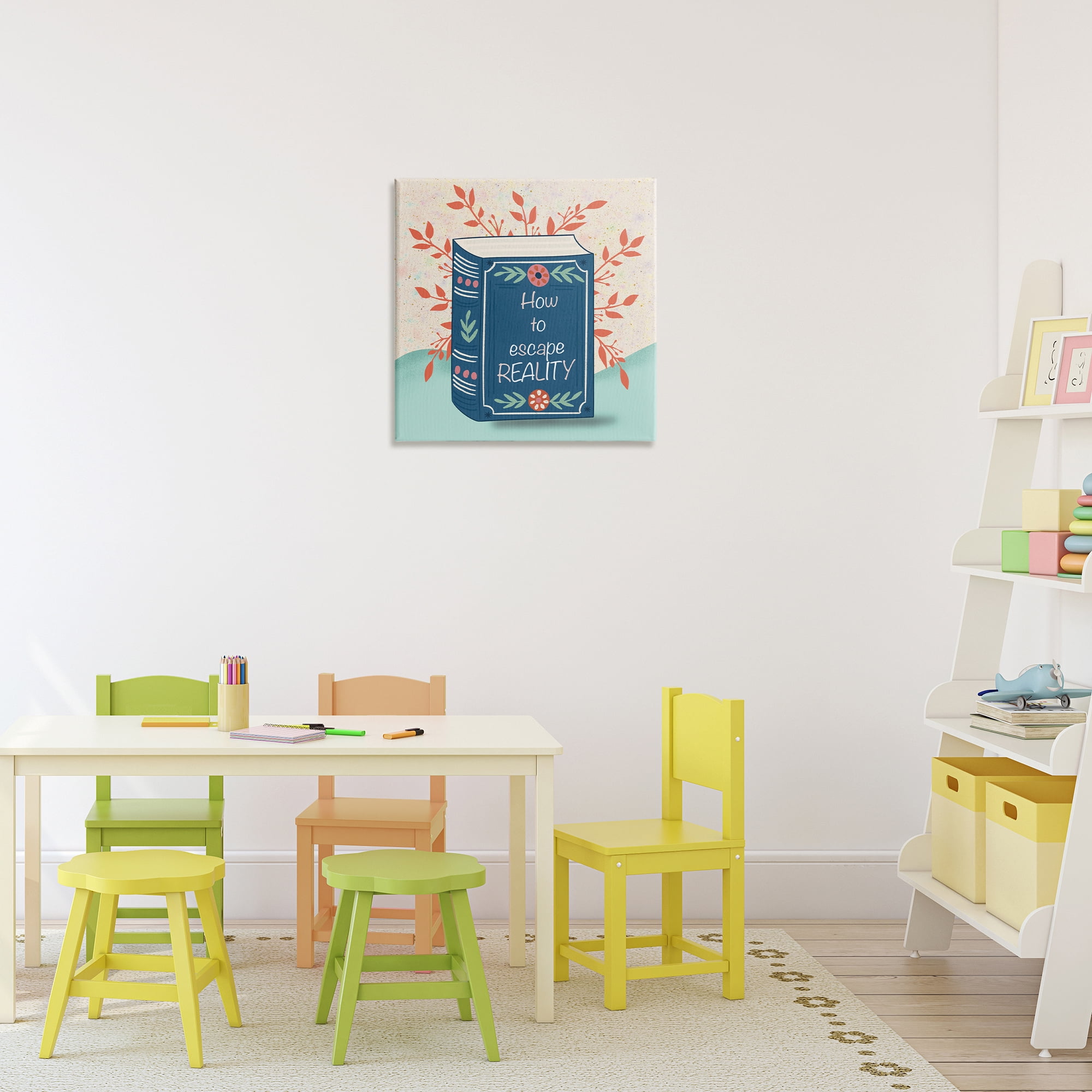 Stupell Industries How To Escape Reality Canvas Wall Art, design by Julia Frost