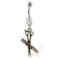 thumbnail image 1 of Hairdresser/Stylist Mixed Bag Dangle Belly Rings Set 14G (1.6MM) #54 (3 Pieces Various Styles), 1 of 1