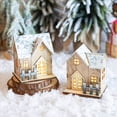 thumbnail image 3 of Guozer Mini Wooden House Shape Lamp 1PCS Christmas Table Lamp for Night Dorm Lighting Halloween, Thanksgiving, Christmas or New Year's gift Options for Family, Relatives and Classmates, 3 of 4