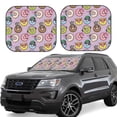 thumbnail image 1 of Fotbe Cute Donuts Juego de 2 Piezas de Parasoles para Parabrisas | Bloqueador Solar para Auto | Accesorios Plegables para Protección Solar Interior-Small, 1 of 6