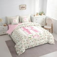 thumbnail image 3 of Castle Fairy Personalized Initial Letter R 7-Piece Bedding Comforter Set for Children Women Men,Floral Rose Bow-Tieking Bedding Sets,Monogrammed Alphabet Ultra Soft Bed Sheets,Breathable Home Decor, 3 of 8